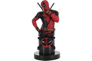 Cableguys Marvel Figurine Gaming Deadpool 3 R.E.S.T - Support pour Manette ou Smartphone - Câble USB Inclus - 20 cm