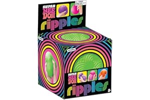 Schylling: Ripples Super NeeDoh - styl niespodzianki! (1) Zabawka 10,8 cm w różnych neonowych kolorach i teksturach, wypełniona Doh, łagodząca stres, Squish-Squeeze-Pull