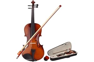 LALAHO 4/4 Violin for Beginners Students, Full Size Violin, Acoustic Fiddle Set with Portable Case, Premium Bow, Premium Rosin (Natural)