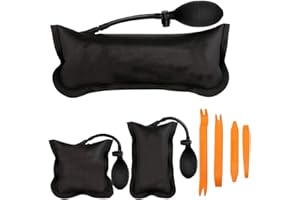 KSVS Bomba de bolsa de cuña de aire, Kit de bolsa de cuña de aire fuerte nivelación profesional, herramienta de alineación bolsa de cuña inflable, instalación de puertas y ventanas de coche (7 piezas)