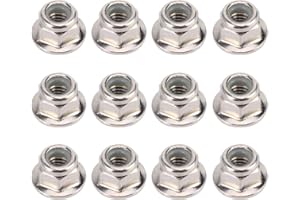 Drfeify Tuerca de Bloqueo de Rueda Antideslizante de 12 Piezas de 4 mm, Repuestos RC Aptos para Axial Traxxas SCX10 1/10 RC Model Car(Plata)