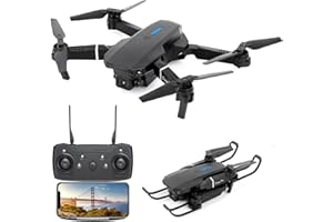 Somerway Drohne mit Kamera 4K, Anfänger Drohne Faltbare FPV Quadcopter Drohne mit LED Licht, Höhenerhaltung, Start/Landung mit Einem Klick, Orbitalflug, Gestenfoto/Video, 15 Minuten Flugzeit (Black)