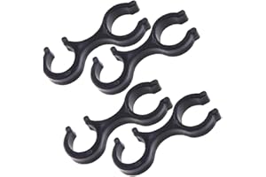 PPMTER 4 Pcs Senderismo Pole Clips Plástico Basking Stick Abrazaderas Trekking Poste Llevar Clip Lock Quick Bloqueo Dos Posos Conector Conector Hebilla Alpenstocks Accesorios