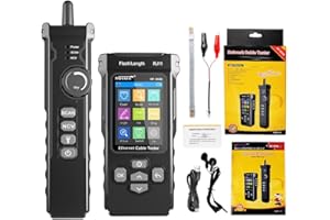 GULITECH NF-8506 Testeur de câble réseau avec scanner IP, TDR, PoE, test de ping et test de vitesse réseau – Toner de câble Ethernet pour RJ11/RJ45/CAT5/CAT6 LAN, localisateur de câble téléphonique et outil