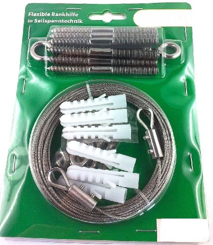 Rankhilfe Seilspanntechnik 10m (Auswahl 10m 20m 30m 40m) Edelstahl hochwertig und flexibel , iapyx® (1)