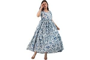 Dhruvi Women's Rayon Anarkali Maternity Dress & Feeding Kurti with Zippers