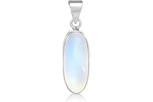 Unique Gems Pendentif classique pour la femme Pierre de lune 8.2 ct Argent 925 Qualité par bijoutier