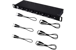 ‎GEEEKPI GeeekPi DeskPi RackMate Accessories DC PDU Lite 7-CH 0.5U dla DeskPi Rackmate T1, 7 Outlet Horizontal 0.5U Rack Mount PDU Power Strip dla szaf serwerowych