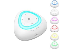 Newest Ankilo Sleep Sound White Noise Machine for Baby Kids Adults, Sound Therapy, 18 Sleep Music, 7 Colours, 3 Timer, Night Light, Wireless Speaker, USB Rechargeable for Home Office Travel