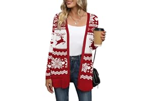 Yommay Kardigan dla kobiet, luźny, na co dzień, lekki, damski, z długim rękawem, dekolt w serek, dzianinowe swetry z kieszeniami