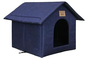 Vinnypet Casetta per Gatti per Esterni Tenda Impermeabile Con Cuscino per Gatti Randagi Cuccia per Animali Domestici da Esterno 35x30x35cm