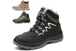 NACKINg Arbeitsschuhe Herren Damen Sicherheitsschuhe Wasserdicht Sicherheitsstiefel Winter Warm Gefüttert Schutzschuhe mit Stahlkappe