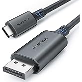 Mikrava USB C DisplayPort 1.4 Kablo (8K@60Hz, 4K@240Hz, 2K@360Hz) HDR HDCP Type C to DP [Thunderbolt 5/4/3, DeX Mode Uyumlu],
