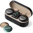 AnkerWork M650 Wireless Lavalier Microphone, Pro Noise Cancellation, 656 ft (200 m) Transmission, 15H Battery, Swap Magnetic Colorful Covers, 2-Channel Quality Pickup, Wireless Microphone for Vlogs
