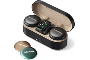 AnkerWork M650 Bezprzewodowy mikrofon mocowany na ubraniu, redukcja szumów, kolorowe nakładki, 2-kanałowe przechwytywanie, 200 m, bateria 15 h, łatwy w użyciu, do transmisji na żywo, blogów i wywiadów