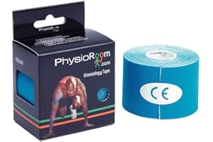 PhysioRoom 5m Kinesiology Tape | Therapeutic Elastic Sports Tape KT | Muscle Support & Compression Injuries & Sprains Recovery | Kinetic Tape Choice of Size & Colour