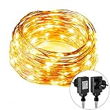 Cadena de Luces LED,MORECOO 33ft/10M Cadena Led de Luces, Impermeable Luces de l