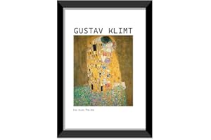 LABORATORIO 102 Quadro Gustav Klimt Il Bacio (20x30 cm) Arte Contemporanea - Stampa Fotografica da Parete con Cornice inclusa - Poster Moderno Pronto da Appendere