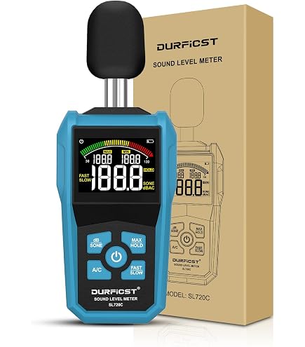 Misuratore Di Livello Sonoro Decibel Con Display LCD 13 Pollici - Misura Suono, Temperatura, Umidità, Allarme