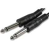 rhinocables Guitar Amp Keyboard Cable 6.35mm Mono Jack Plugs ¼ Lead Instruments, Electric Guitar, Bass, Mixing Desks Black (1