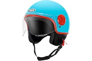 YEMA HELMET YEMA Open Face Casco YM-631 Moped Scooter ECE 3/4 Half Casco per Uomini Donne