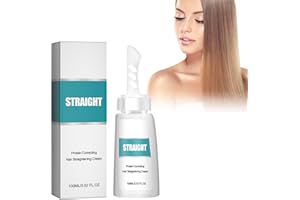 NEXOLLA Crème De Traitement Pour Le Défrisage Des Cheveux Frisés, Lissage Cheveux Naturels, Hair Straightening Crème Lissante Soyeuse et Brillante pour Cheveux Bouclés et secs