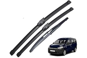 HXINOA Scheibenwischer vorne und hinten, für Dacia Dokker 2016-2020, Scheibenwischer vorne hinten Wischerset Windschutzscheibe Autozubehör