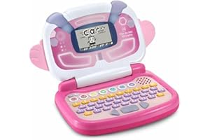 VTech - Portátil Preescolar Educativo Píxel el pequegenio, Ordenador Infantil +3 años, Color Rosa, Versión ESP