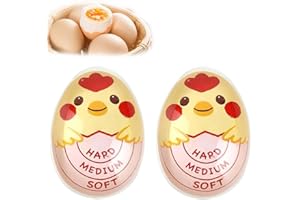 ANMEISH 2Pcs Egg Timer,Colour Changing Boiled Egg Timer, Reusable Egg Boiling,Egg Cooking Indicator for Soft Medium Hard Eggs,Heat Sensitive Safe Durable Kitchen Tool for Breakfast, Cooking Kitchen.