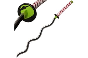 LQZJG Anime Espada de bambú Cosplay，Iguro Obanai Espada Katana 98 cm/38,5 Pulgadas