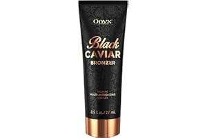 ‎ONYX Onyx Black Caviar Dunkle Bräunungslotion 251 ml | Fortschrittlicher Körperbräuner und Bräunungsbeschleuniger | Sofortiger Bronzer und Bräunungsverstärker | Solarium und Außenbräune