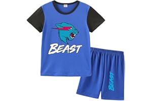 Forlcool Gamer Lighting Cat YouTube Game Merch T-Shirts and Shorts Pjs Sets 3-13 Years