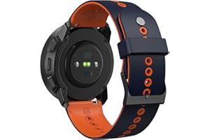 ANBEST Bransoletka 22 mm, kompatybilna z Suunto 9 Peak / Suunto 5 Peak, miękki silikon, sportowy pasek zamienny do zegarka Suunto 5 Peak, z metalowym zatrzaskiem i pierścieniem zapobiegającym