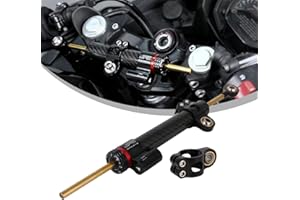JFG RACING Lenkungsdämpfer Motorrad,33 cm Lenkungsdämpfer Stabilisator Universal für die meisten Motorräder Straßenrad Sport Fahrrad Rennrad Kohlefaser