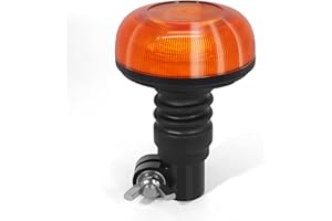 ‎AGRIEYES Agrieyes Mastmontierte Rundumleuchte 3,6 Zoll, 38 LED Blinklichter FüR Fahrzeuge, Mini-Rohr-Stroboskop-Warnblinker FüR Traktoren, Lkw, Golfkarts, Gabelstapler, SchneepflüGe