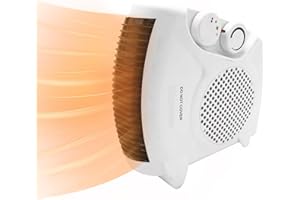 SHINE PLANET 2000W Fan Heater with 2 Heat Settings and Overheat Protection, Portable Electric Heater for Office Desk, Home Office & Portable Desk, with Adjustable Thermostat 2025 (NO1)