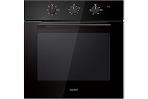 COMFEE' Wentylowany piec elektryczny, 60 litrów, klasa A, 8 funkcji, wielostopniowe gotowanie, łatwe czyszczenie, zdejmowane drzwi, gotowanie AirFry, czarny - CBO60M80M1-BK