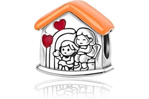 YUMINN Love Mom Charms Argento 925 Sterling per Bracciali e Collane Perline Pendenti Regali di Gioielleria per le Donne e Madri