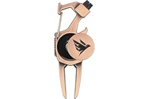 SWIFTEE Outil de réparation 7 en 1 pour divot de golf – Support de club, brosse, boucle à clip, nettoyeur de rainures, décapsuleur, marqueur de balle, outil de divot – Coffret cadeau inclus