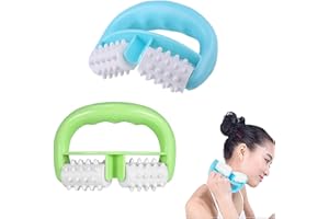 ‎MIMZEMAMZ 2 Stück Massageroller mit D-förmigem Griff,Anti Cellulite Roller,Gegen Cellulite und Hautproblemen für Anti Cellulite,Anti-Aging,Glattes Hautbild.Muskeln/Massager/Roller/Fat Blasting(Blau und Grün)