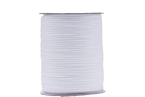 ‎IHKFILAN IHKFILAN Polypropylen Utility Rope Kordelzug Hohl geflochtenes, PP-Seil Barrier Rope Polypro Rope, Flechtleine Tauwerk,Outdoor Seil Knotenfest (White, 4MM)