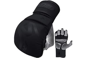 RDX MMA Guanti per Arti Marziali Grappling Allenamento, ConvEX Pelle Kickboxing Guantoni, Grande per Muay Thai, Sparring, Sacco boxe, Combattimento in Gabbia Gloves