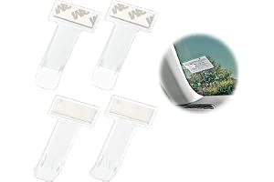 Lunpog biljett hållare bil, transparent hållare klämma, 4 stycken
