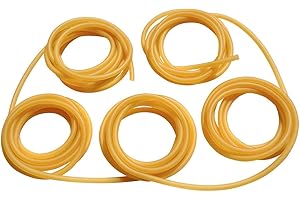 GM&BW 10m o 5m Tirachinas Gomas -Tubo Elástico de Látex Natural con Alargamiento Máximo del 700% - para Hacer Catapulta Profesionales (o Niños) para Cazar o Competicion o Recambio,