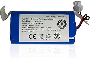 HUBEI INR18650 M26-4S1P Robot Aspirador Batería de Repuesto para Eufy RoboVac 11 11C 11S 11S Plus 11S MAX 12 15C 15C MAX 15T 25C 30C Hybrid G30 Edge R500 R450 & Ecovacs Deebot N79 N79S Series(14.4V 36Wh)