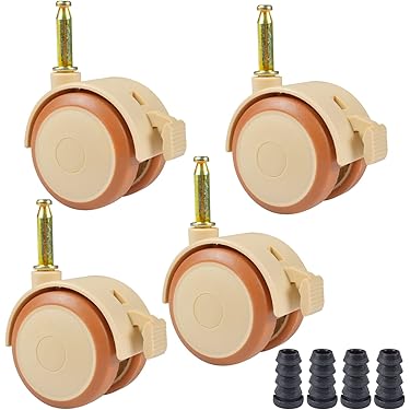 Set Di 4 Ruote Per Miniculla Bimbi - Ricambio Universale Per Culle | Modello 005000 98 Assortito | Unisex - Foto 4