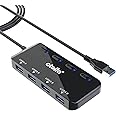 atolla USB 3.0 Hub, 4-Port USB Splitter with 2 ft Long Cable and Individual LED Power Switches, Ultra Slim USB extension for PC, MacBook, Mac Pro/Mini, iMac, Surface Pro, USB Flash Drives, etc.