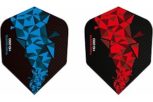 THOR-DARTS 30 Stück (10 Set) extra Strong Darts Flights HD-280 Green Blue Black 150 Micron Flys extra Lange haltbar Standardform Ultra Strong grün-schwarz blau-schwarz HD150 Plus