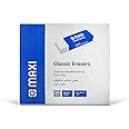 Maxi Classic Dust Free Eraser Big Box of 20pc, For erasing performance for School, Office and Home,WHITE