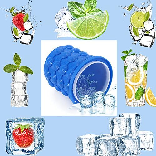 Semoic 2 pcs silicone ice bucket, ice machine, ice cup for outdoor, home, party, ice cream container